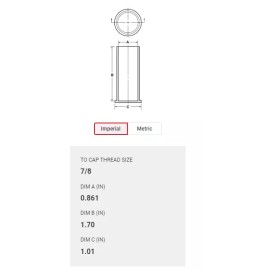 Caplugs Red RCL-10 For Long-Threaded Connector Cap 7/8 - 100