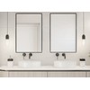 H & A Hans&Alice Bathroom Mirrors Wall Mounted, Modern Black