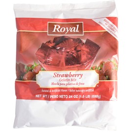 Royal Strawberry Gelatin 24 Ounce each -- 12 per case.
