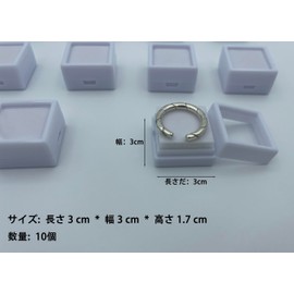 Convenient Accessory Cases: 1.2 x 1.2 x 0.7 inches (3 x 3 x 1.7 cm), Set of 10, White Color, Plastic Material, Perfect for Protecting and Organizing Jewelry or Jewelry, Bulk Box, Jewelry Box, Small