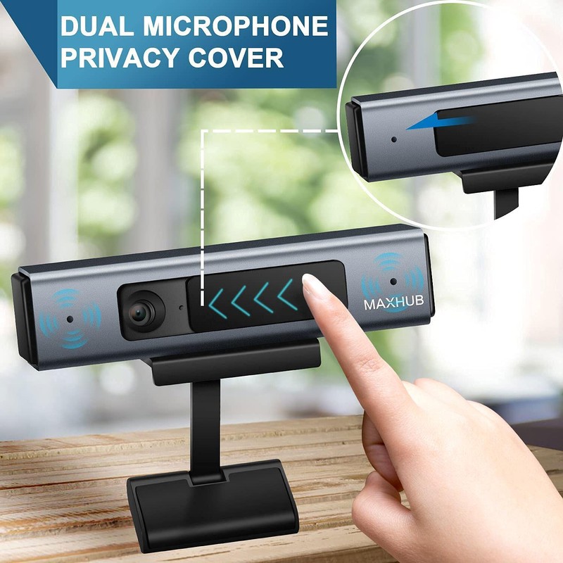 MAXHUB Webcam with Microphone for PC USB Camera FHD 1080p