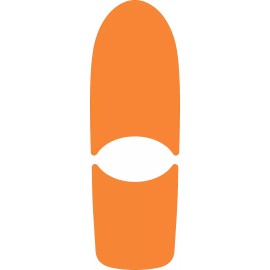 Black Diamond Die Cut Skateboard Grip Tape for Powell Peralta OG McGill skull & snake by Rough - Orange