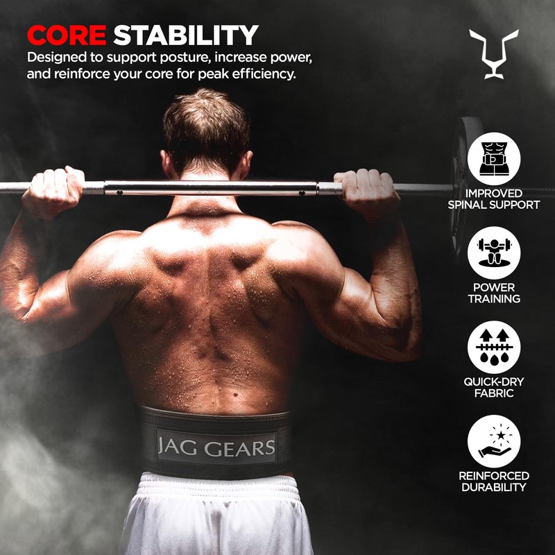 JAG GEARS Weight Lifting Belt | Adjustable Neoprene Powerlifting Belt