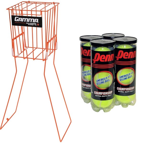 GAMMA Tennis Ball Hopper Hi-Rise 75, 75 Ball Capacity +