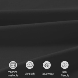 Biloban Biloban Pack and Play Sheet Fitted (39 x 27in), 2 Pack Ultra Soft Pack and Play Fitted Sheets, Playard Sheet for Boys or Girls, Machine Washable, Microfiber, Black