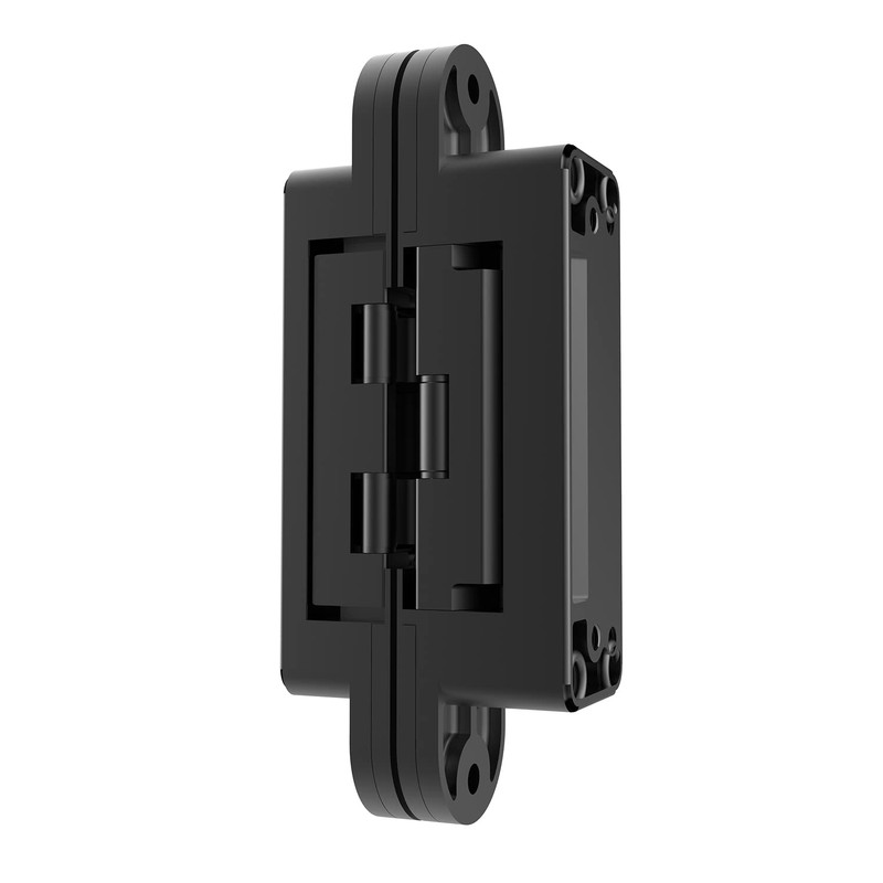 Black Invisible Door Hinge 180 Degree Swing, Heavy Duty (135lb)