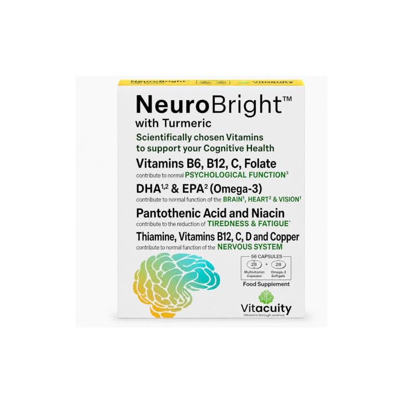 NeuroBright Brain Supplement, Turmeric, Strong Omega-3 & B-Complex