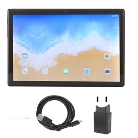 10 Inch Tablet for Android 12 8 Core CPU 8GB RAM 256GB ROM 5G WIFI 8MP Front 16MP Rear IPS Screen HD Calling Tablet 100‑240V Blue US Plug