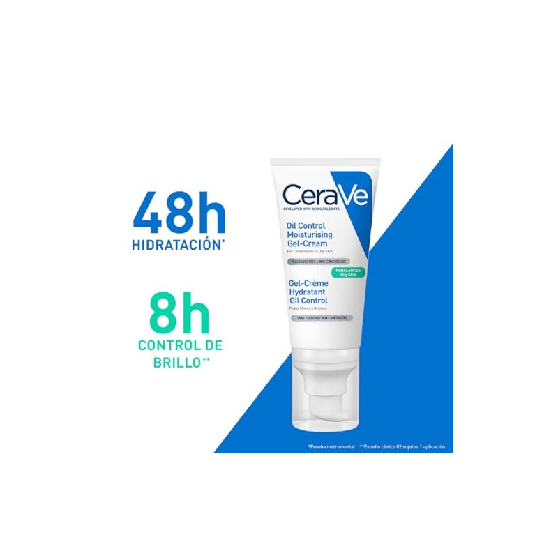 CeraVe Oil Control Gel-Crema Hidratante y Matificante para Piel Grasa