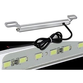 EPARTS Universal Car Truck Bright White 12 SMD LED Bolt-On Rear License Plate Frame Light License Plate Lamp