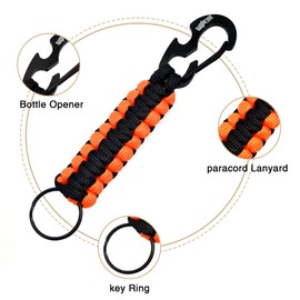 Kadactive Bottle Opener Keychain, Paracord Keychain with carabiner, Cool Beer Bottle Opener Keychain for Men and women, Car Keychain Bottle Opener, Key Chain Bottle Opener