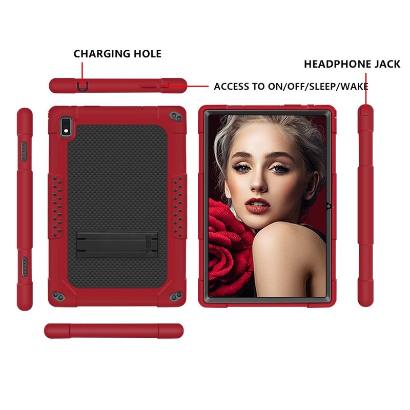 FIEWESEY Shockproof Kids Friendly with Kickstand Shoulder Strap Hybrid case