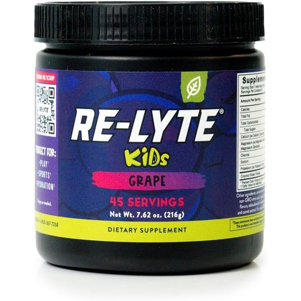 REDMOND Re-Lyte Kids Hydration Electrolyte Mix Powder (Grape) - Natural