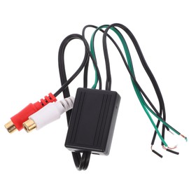 STOBAZA Line Output Converter RCA Adapter Durable Car Audio Speaker Cable with Dual RCA Female Connector Reliable Material for Enhanced