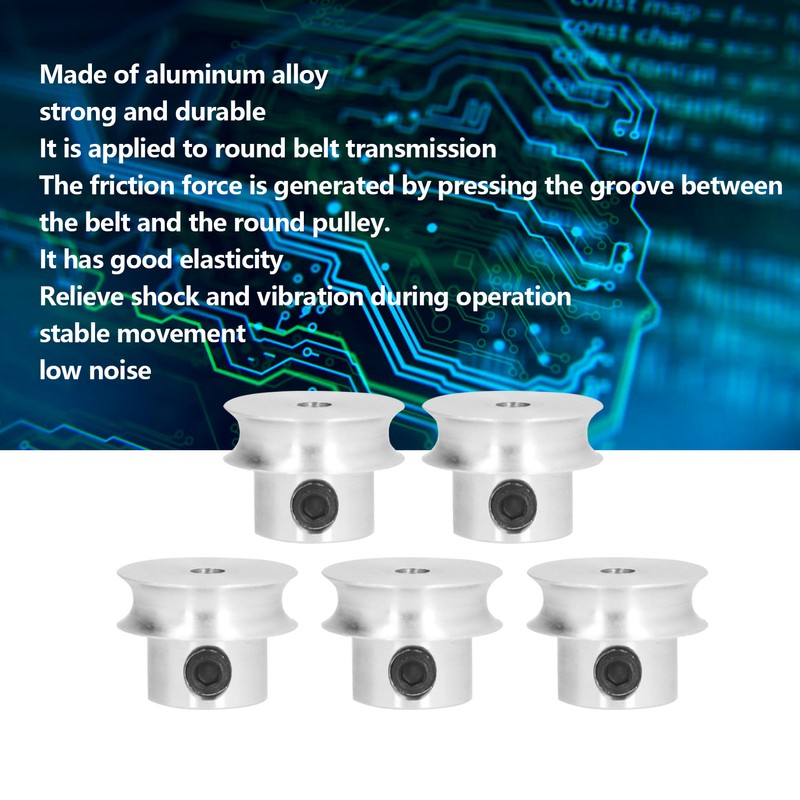 5 Pack Screw Fixed Round Pulley Durable VShaped Pulley with