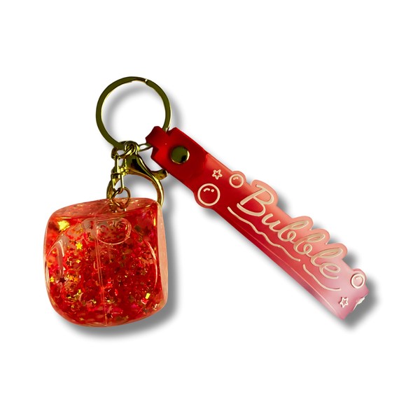 Rhenuzu Trade Dice Bubble Liquid Keychain Wristlet - Key Holder