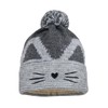 maximo Girls Cat Lined Hat, gray