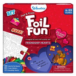 Skillmatics Foil Fun - Art & Craft Activity, Mess Free Art, DIY Creative Kit for Kids Ages 4 and up:_Friendship Hearts