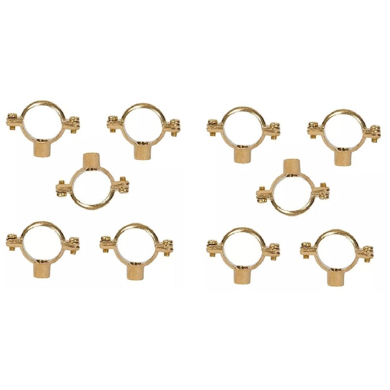 TC 15mm Solid Brass Construction Munsen Ring M10 Pipe Clip