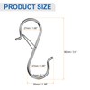 HARFINGTON 50pcs S Hooks 3.5" Metal Hanging S Shaped Hooks