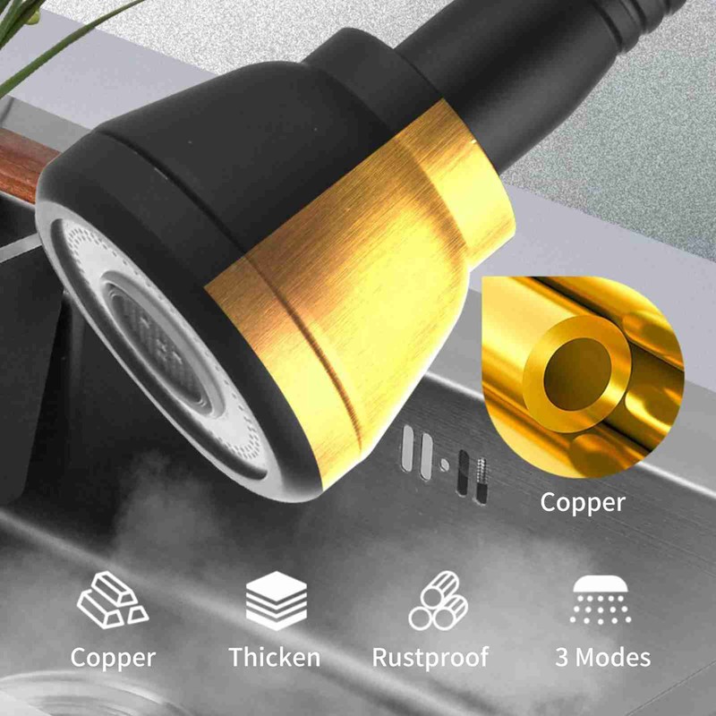 360° Rotatable Tap Head Faucet Extender Splash-Proof Kitchen Tap Sprayer