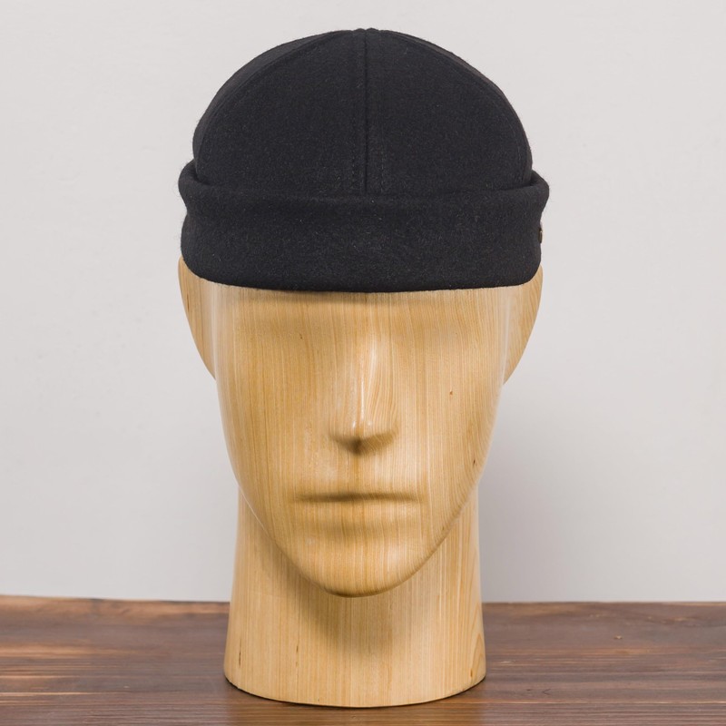 Sterkowski Men's Wool Beanie Docker Cap UK 6 3/4 Black