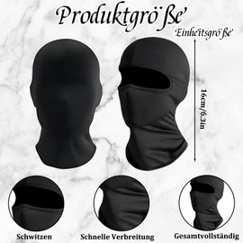 ZexJpr Pack of 2 Balaclava Balaclava Mask Black for Winter Sports and Outdoor Wind and Snow Dress, Mask Face Dress for Men and Women, Motorcycle, Bike, Skiing, Party Dress