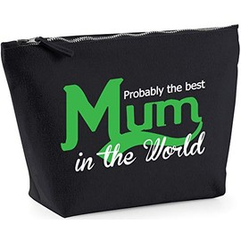 Hippowarehouse Probably The Best Mum In The World printed make up cosmetic wash bag 18x19x9cm