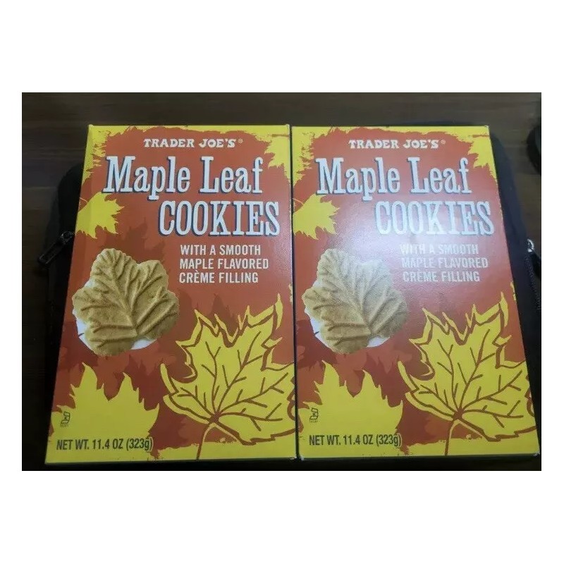 Trader Joe's 2 Packs Trader Joe's Maple Leaf Cookies 11.4