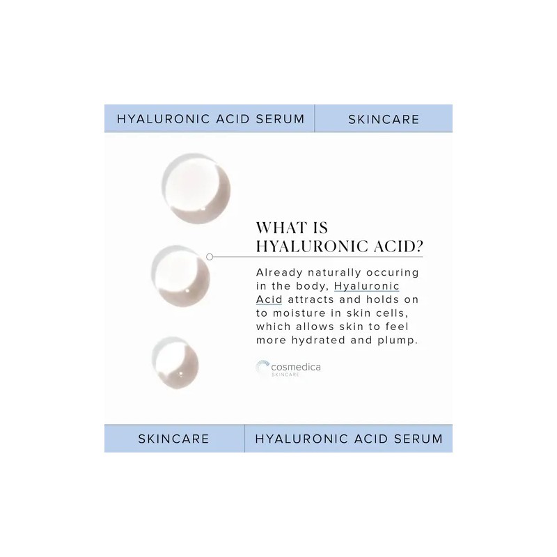 Cosmedica Skincare Suero Acido Hialuronico Para Piel 60ml