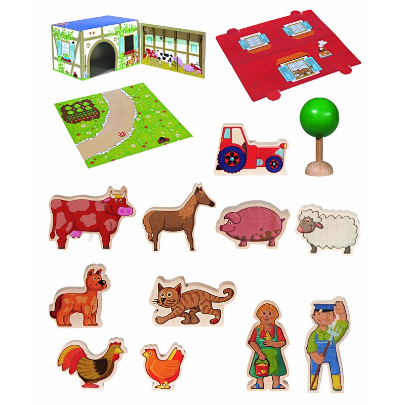 Heros 100018000 - Bauernhof, Spielset mit 12 Figuren