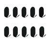 10 Pack Heavy Duty Carbon Steel Adhesive Hooks for Kitchen,