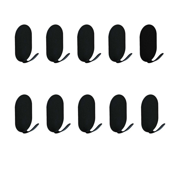10 Pack Heavy Duty Carbon Steel Adhesive Hooks for Kitchen,