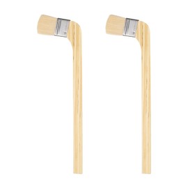 HARFINGTON Paint Brush 2Pcs 2" Brush Width Reusable Variety Angled Bend Brushes Radiator Paint for All Latex Oil Painting Furniture Walls Treatment, Brown