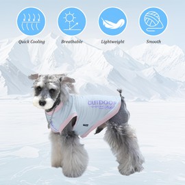 Dog Cooling Vest, Lightweight Breathable Ice Vest, Safe Coat for Summer Sun Protection for Small Dogs Indoor Outdoor And Activities