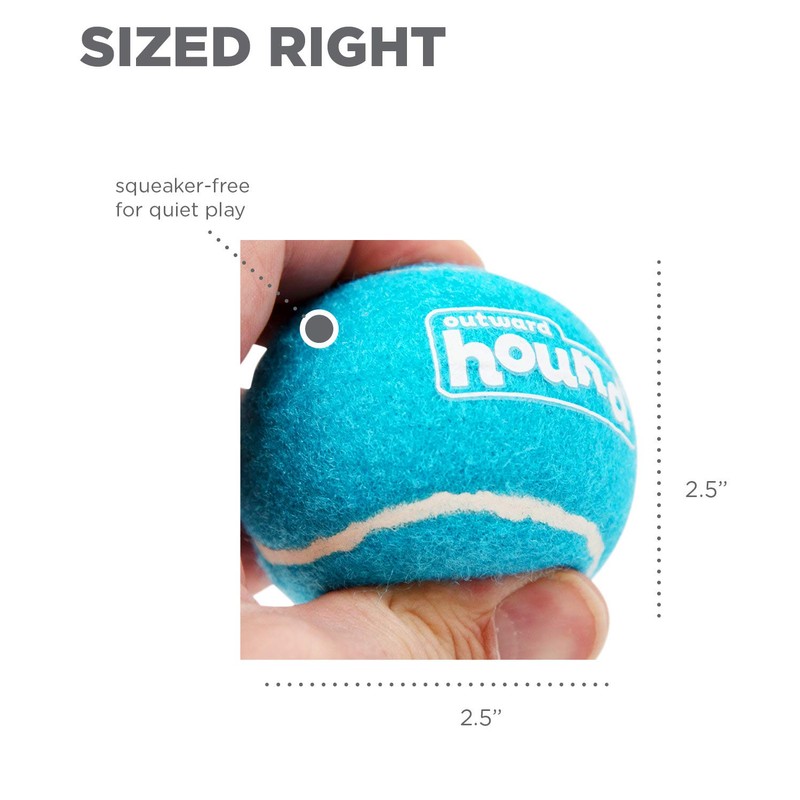 Outward Hound Tennis Ballz Fetch Dog Toy, 4-Pack