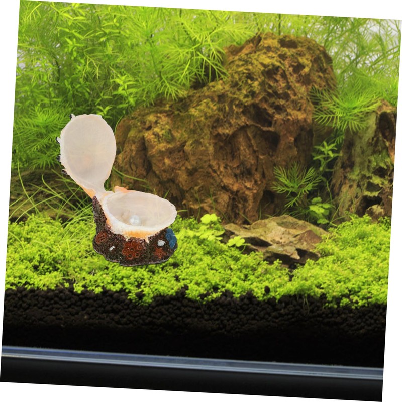 OSALADI Aquarium Shell Decoration Bubbler Function Craft for Fish Tank