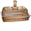 Champagne Glass Butter Dish with Lid for Countertop - 6.7in