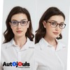 Autojouls Nearsighted Glasses Distance Blue Light Blocking Spring Hinge Glasses