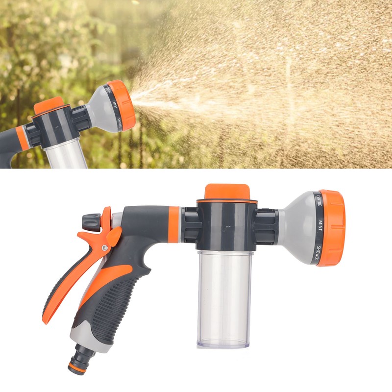 Garden Hose Nozzle 8 Spray Pattern Hose Hand Sprayer for