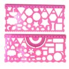 BronaGrand Plastic Templates Drawing Geometric Rulers Triangle Circle Drawing Ruler(Random
