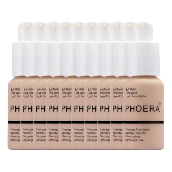 Glamza Phoera Foundation Make-up-Set mit vollständiger Abdeckung – 24h haltbare