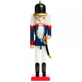 Sikora NK-A Decorative Wooden Nutcracker Figure, Various Designs, 2 Sizes, Colour/Model: A04 Blue, Soldier, Size: Height Approx. 28 cm
