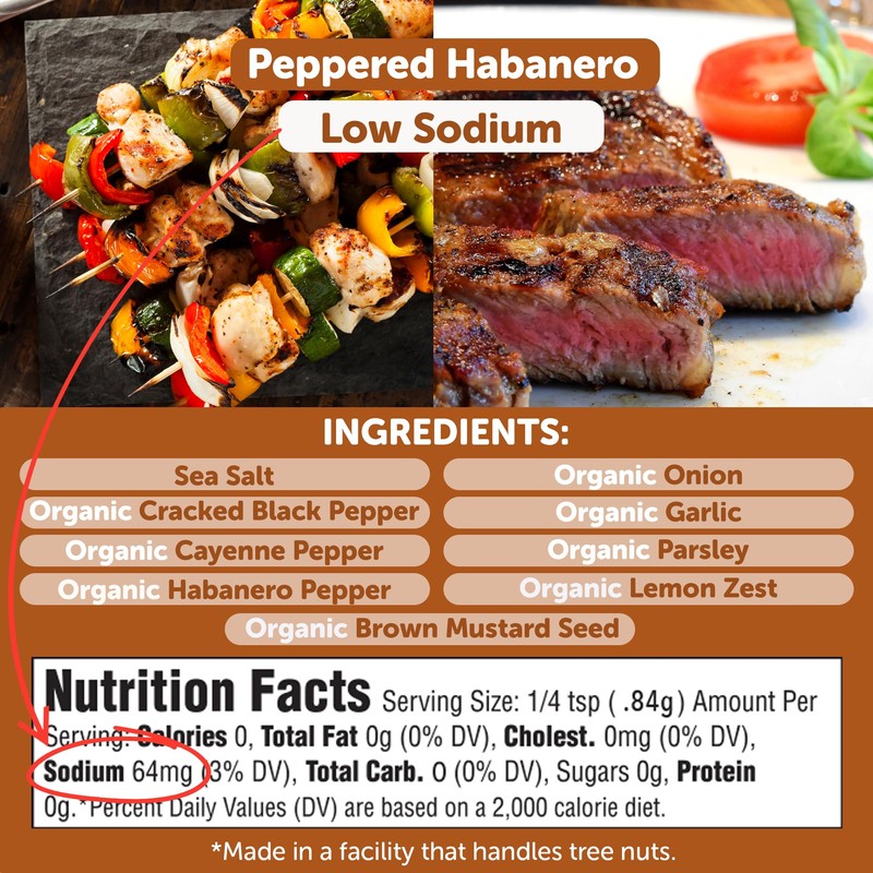 FreshJax Organic Peppered Habanero Hot Seasoning, 5.6 oz Spicy Habanero
