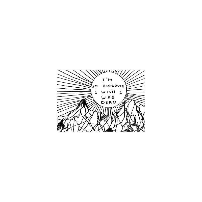 Funny Humorous 'David Shrigley So Hungover' Novelty Postcard
