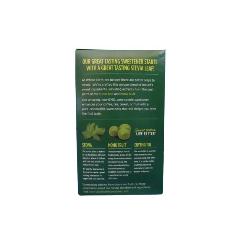 Whole Earth Stevia Leaf & Monk Fruit Natural Sweetener Blend