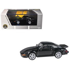 DCD 1986 RUF BTR Slantnose Black 1/64 Scale Diecast Model Car by Paragon Models Metal Vehicle Toy with Functional Wheels