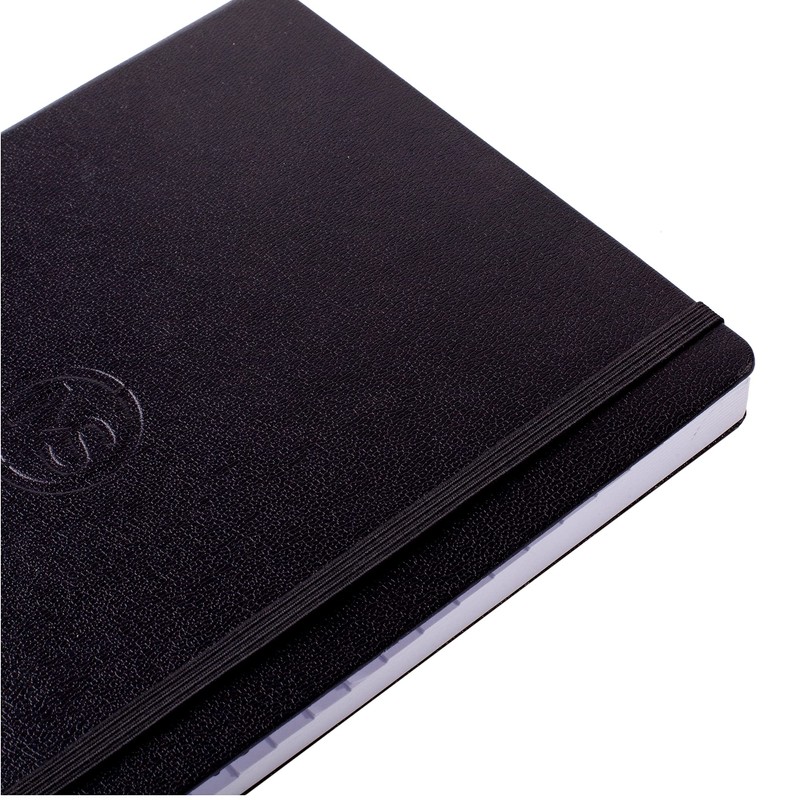 A6 Index Notebook Hardback Leatherette Cover 8mm Ruled Margin A-Z