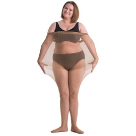 Pack of 2 Tights 20 Sizes Hips up to 150 cm Thigh up to 80 cm, coffee