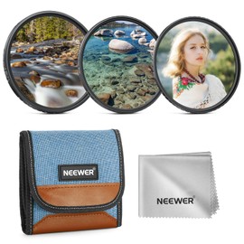 NEEWER 67mm Variable ND2-32 + CPL + 1/4 Black Mist Diffusion Filter Set (3 Pack) with Anti Reflection/Anti Fingerprint Coatings, Storage Case, Cleaning Cloth for Camera Lens